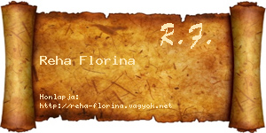Reha Florina névjegykártya